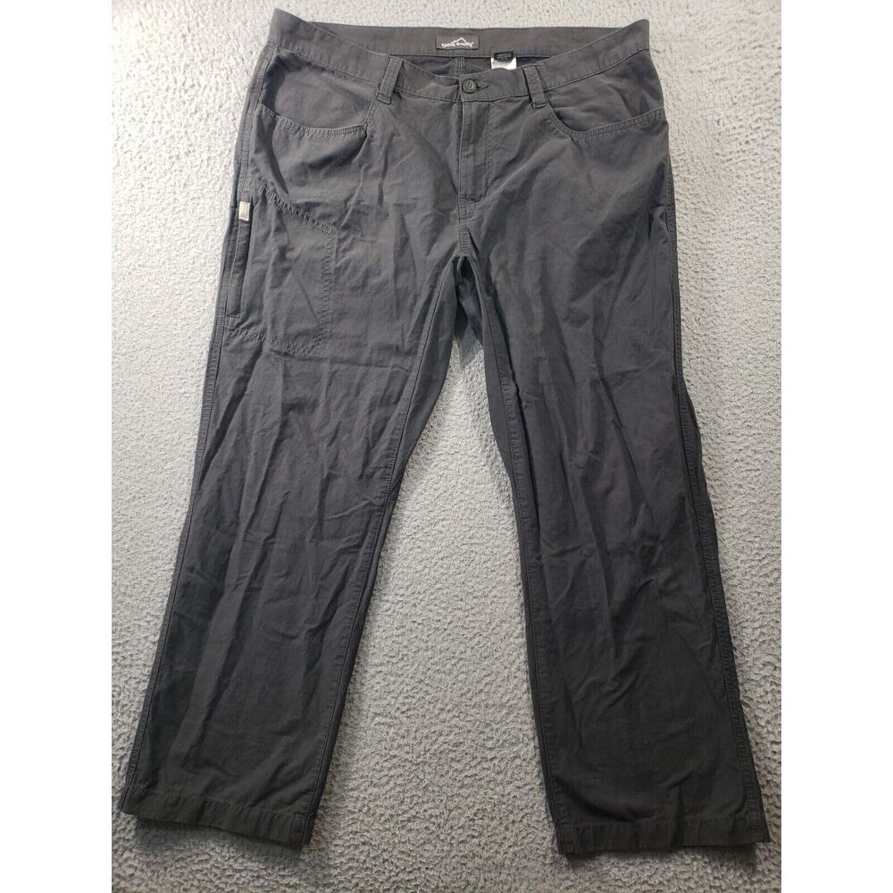 Eddie Bauer Cargo Pants Men's 40x30 Gray Straight Cotton Nylon Hiking Stretch
